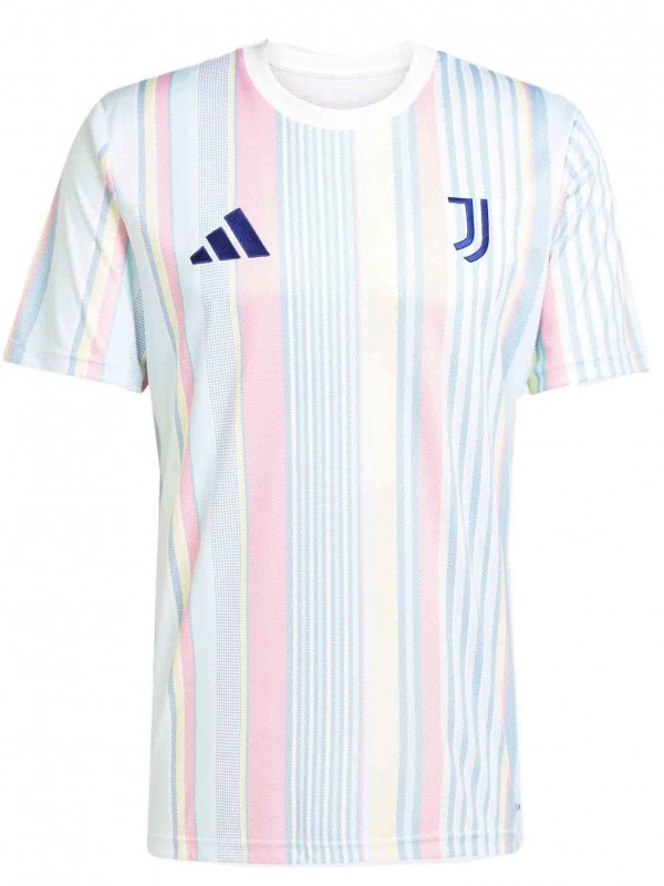 Juventus maillot de football d'avant-match pour adulte uniforme d'entraînement bleu clair pour homme tenue de sport haut 2025-2026