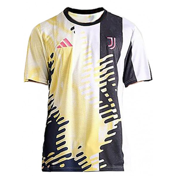 Juventus maillot d'entraînement d'avant-match uniforme de football adulte kit de vêtements de sport jaune pour hommes haut de football 2025-2026