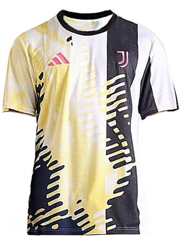 Juventus maillot d'entraînement d'avant-match uniforme de football adulte kit de vêtements de sport jaune pour hommes haut de football 2025-2026