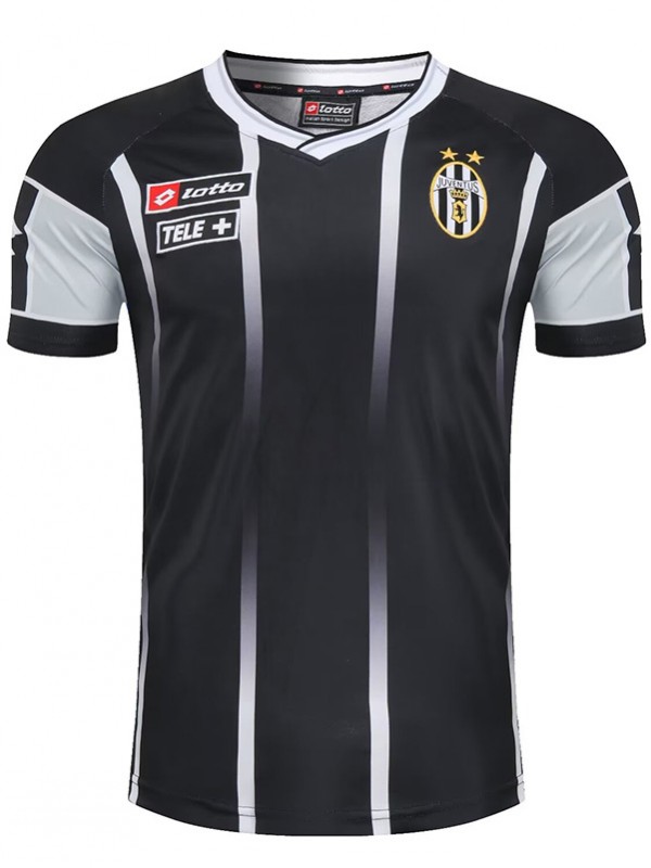 Juventus maillot rétro uniforme de football noir kit de football pour hommes chemise haute de sport 2000-2001