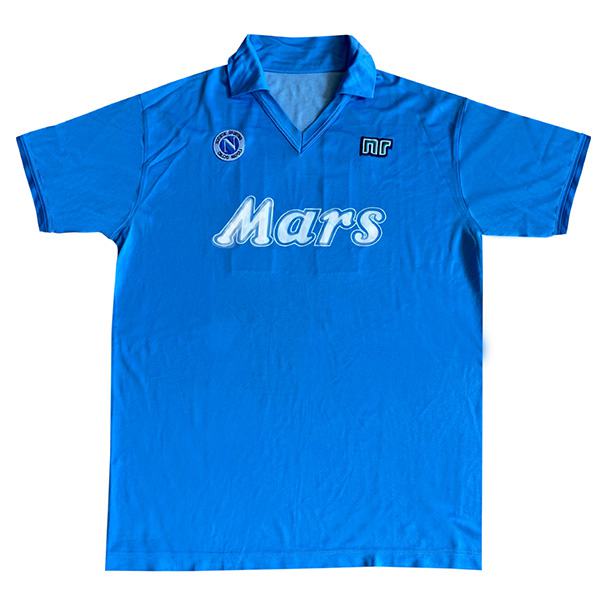 Napoli retro soccer jersey maillot match men's sportwear football shirt yellow green 1988-1989