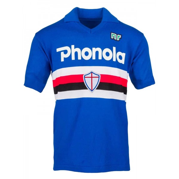 Sampdoria maillot rétro domicile de la uniforme de football vintage pour homme premier maillot de football de sport 1987-1988