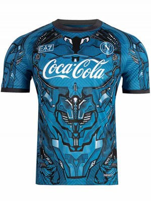SSC Napoli Coca-Cola maillot d'entraînement de football pour adulte uniforme de sport bleu pour homme 2025-2026