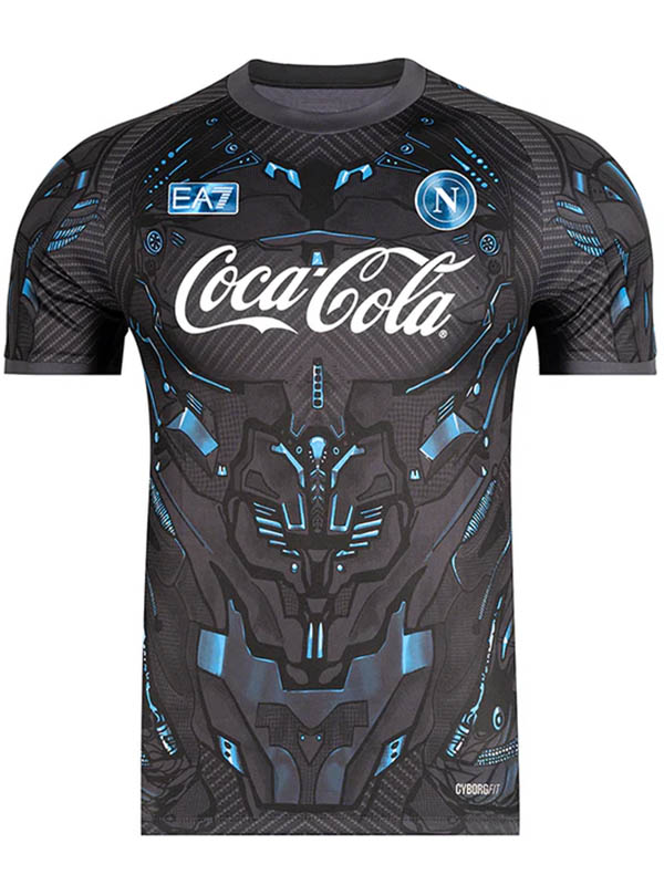 SSC Napoli Coca-Cola maillot d'entraînement de football pour adulte uniforme de sport gris pour homme 2025-2026