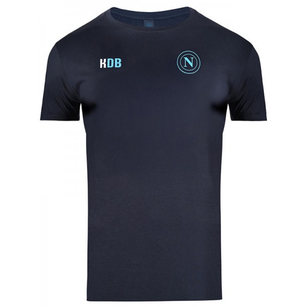 SSC Napoli Kevin De Bruyne t-shirt bleu marine  uniforme de football pour adulte tenue de sport indigo pour homme haut 2025-2026