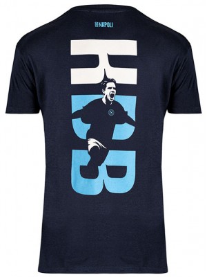 SSC Napoli Kevin De Bruyne t-shirt bleu marine  uniforme de football pour adulte tenue de sport indigo pour homme haut 2025-2026