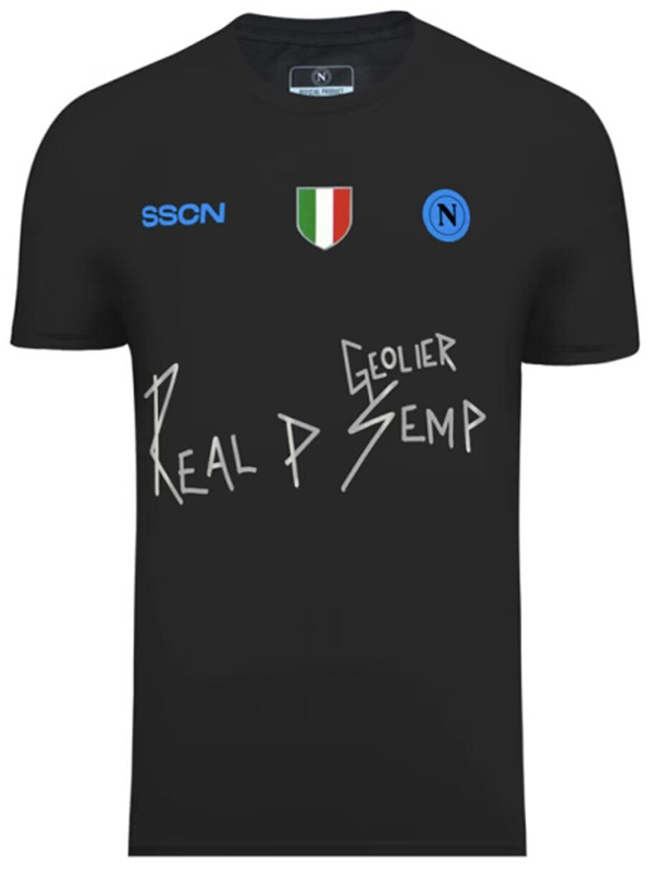 SSC napoli maillot édition spéciale uniforme de football noir kit de football pour hommes hauts chemise de sport 2024-2025