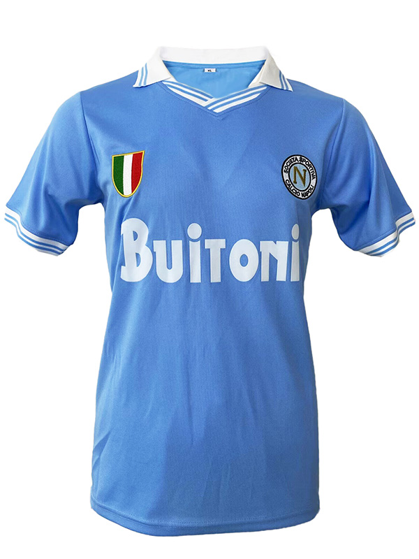 SSC Napoli édition spéciale maillot rétro uniforme de football bleu kit de football pour hommes hauts chemise de sport 1986-1987