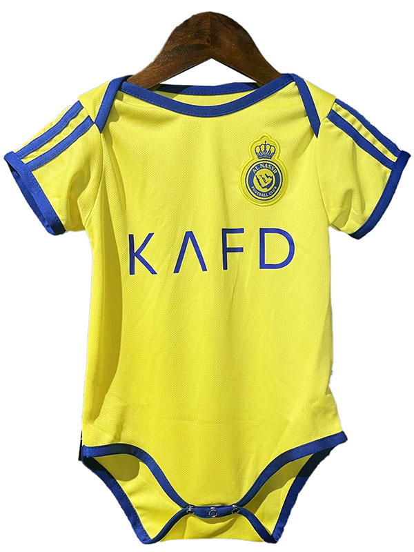 Al Nassr body bébé maison mini body nouveau-né premiers vêtements d'été combinaison une pièce 2024-2025