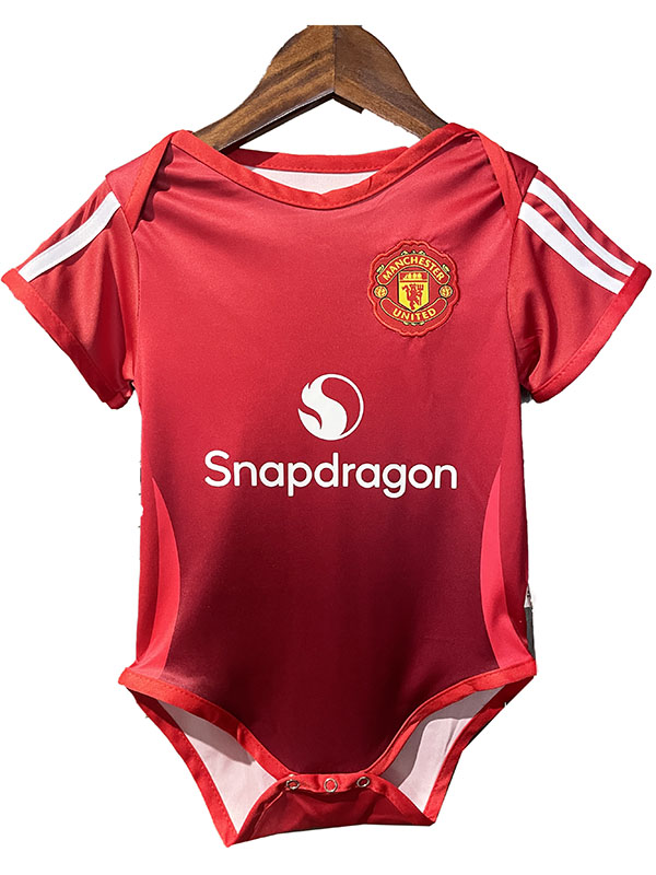 Manchester united body bébé maison mini body nouveau-né premiers vêtements d'été combinaison une pièce 2024-2025