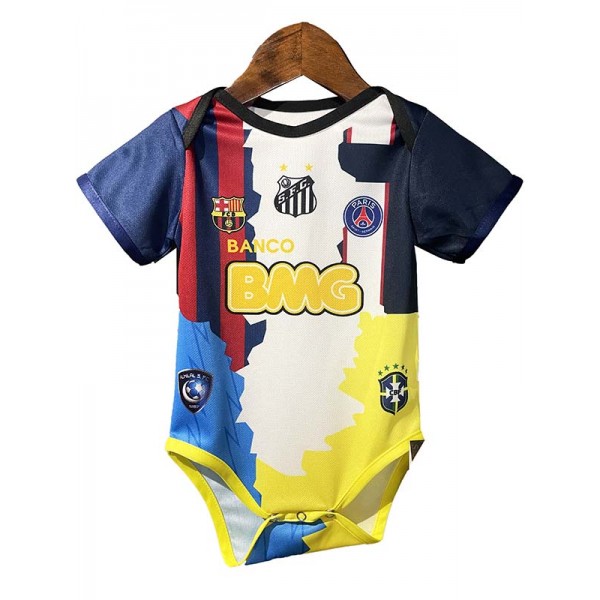 Neymar Jr spécial anniversaire bébé grenouillère mini nouveau-né body maillot Santos kit de football PSG enfants barcelone football mini maillot uniformes vêtements d'été combinaison une pièce 2025-2026