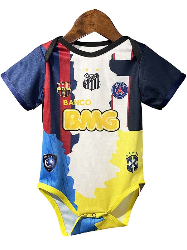 Neymar Jr spécial anniversaire bébé grenouillère mini nouveau-né body maillot Santos kit de football PSG enfants barcelone football mini maillot uniformes vêtements d'été combinaison une pièce 2025-2026