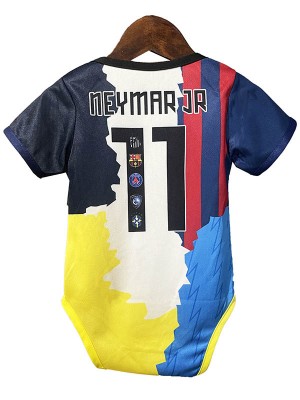 Neymar Jr spécial anniversaire bébé grenouillère mini nouveau-né body maillot Santos kit de football PSG enfants barcelone football mini maillot uniformes vêtements d'été combinaison une pièce 2025-2026