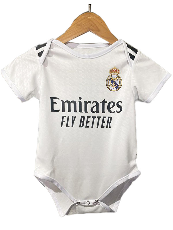 Real madrid body bébé maison mini body nouveau-né premiers vêtements d'été combinaison une pièce 2024-2025