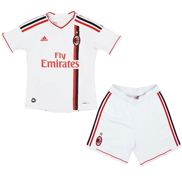AC milan tenue extérieure enfant maillot rétro  vintage mini uniformes jeunes 2011-2012
