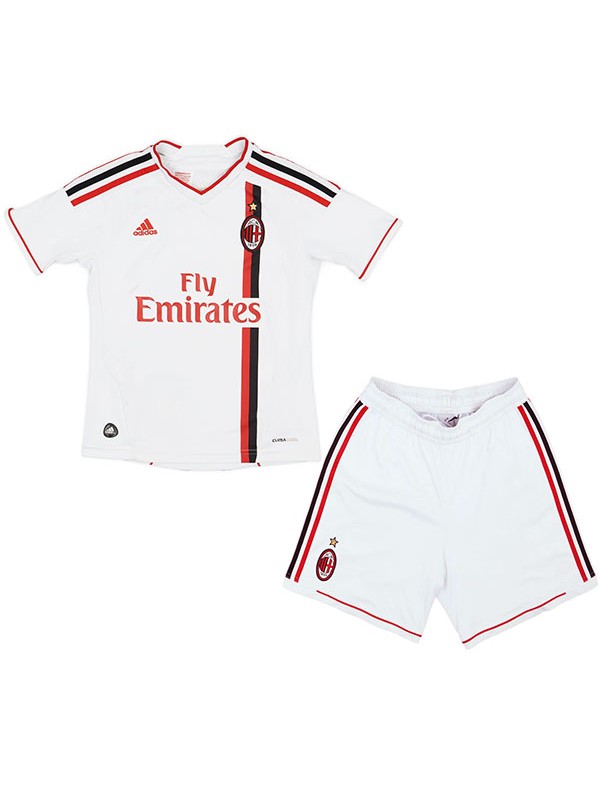 AC milan tenue extérieure enfant maillot rétro  vintage mini uniformes jeunes 2011-2012