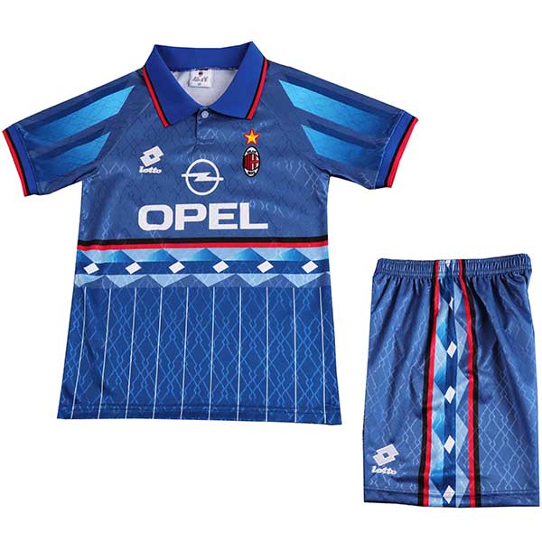 AC milan maillot rétro de football vintage pour enfants deuxième maillot de football uniformes pour jeunes 1995-1996