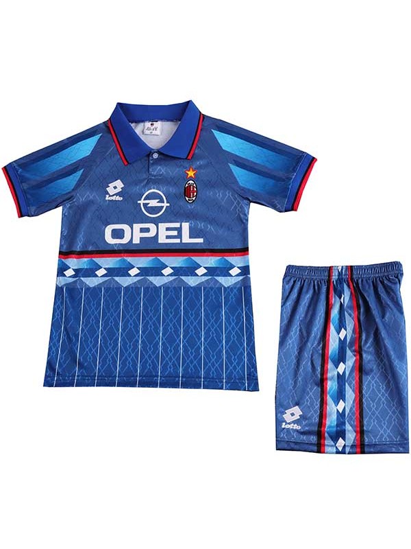 AC milan maillot rétro de football vintage pour enfants deuxième maillot de football uniformes pour jeunes 1995-1996