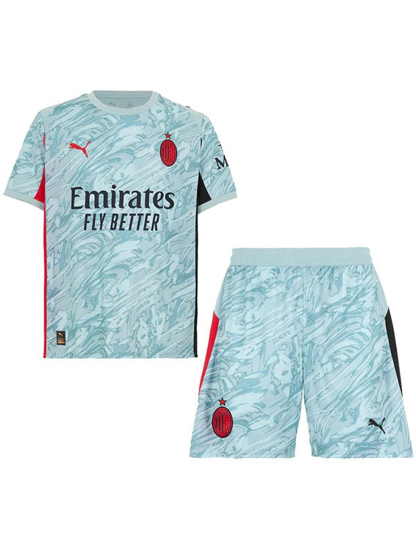 AC milan maillot de gardien de but pour enfants kit de football maillot de football pour enfants mini uniformes pour jeunes 2025-2026