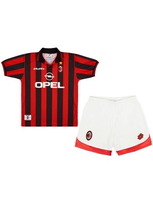 AC milan maillot rétro domicile enfants mini-maillot uniforme jeunesse 1997-1998