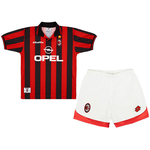 AC milan maillot rétro domicile enfants mini-maillot uniforme jeunesse 1997-1998