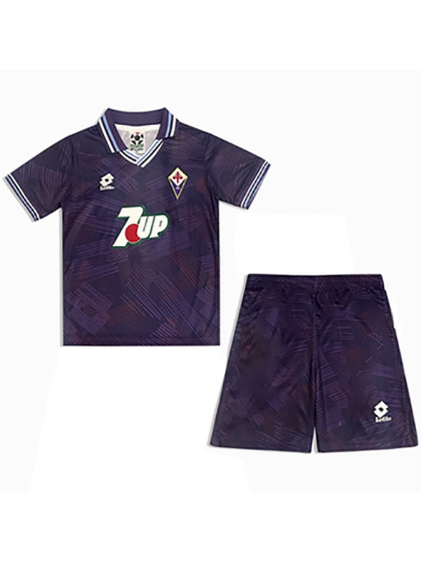 ACF Fiorentina maillot de football rétro pour enfants à domicile kit de football pour enfants premier maillot de football vintage mini uniformes pour jeunes 1992-1993