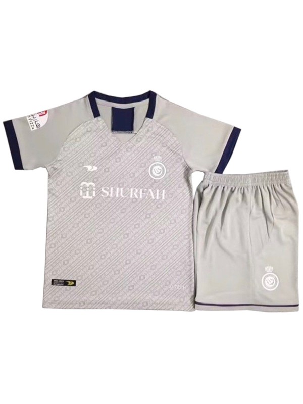 Al-Nassr FC quatrième maillot de football pour enfants kit enfants 4ème maillot de football mini uniformes de jeunesse 2023-2024