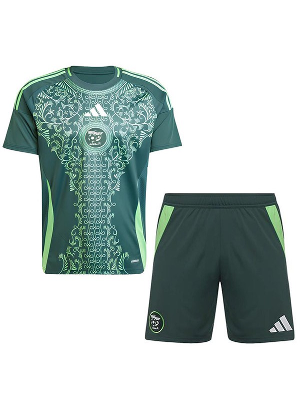 Algeria maillot de football extérieur pour enfants kit de football pour enfants deuxième mini-chemise de football uniformes pour jeunes 2024-2025