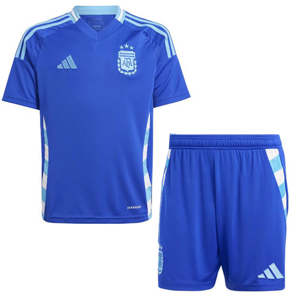 Argentina maillot de football pour enfants kit de football pour enfants deuxième maillot de football mini uniformes pour jeunes coupe Euro 2024