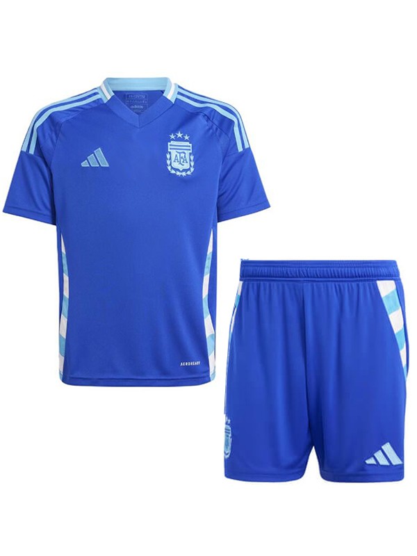 Argentina maillot de football pour enfants kit de football pour enfants deuxième maillot de football mini uniformes pour jeunes coupe Euro 2024