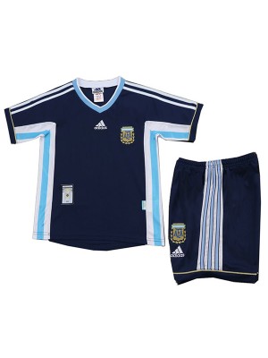 argentina maillot de football rétro pour enfants deuxième maillot de football vintage uniformes pour jeunes 1998