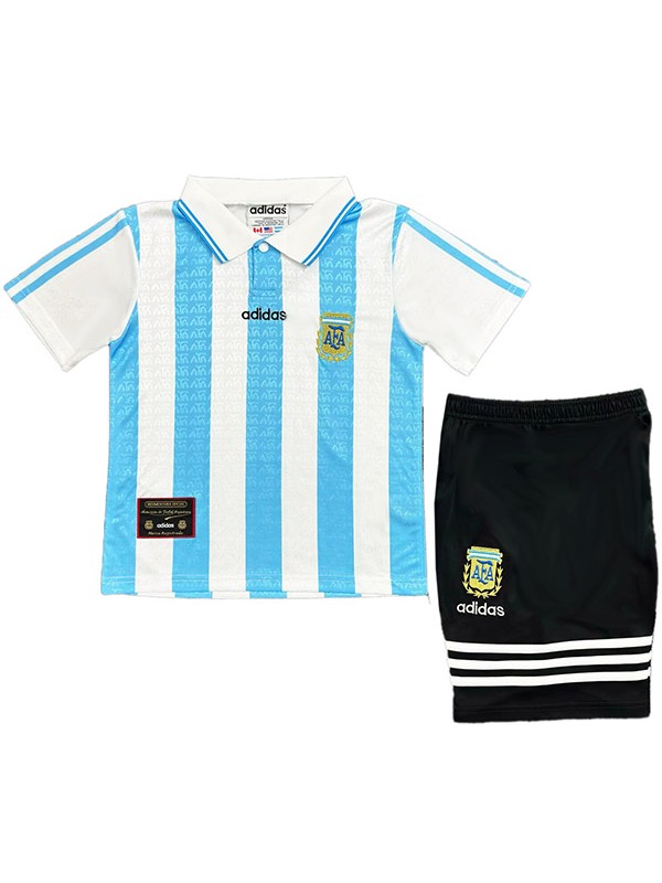Argentina maillot de football rétro pour enfants tenue de football vintage mini-maillot uniformes pour jeunes 1994-1995