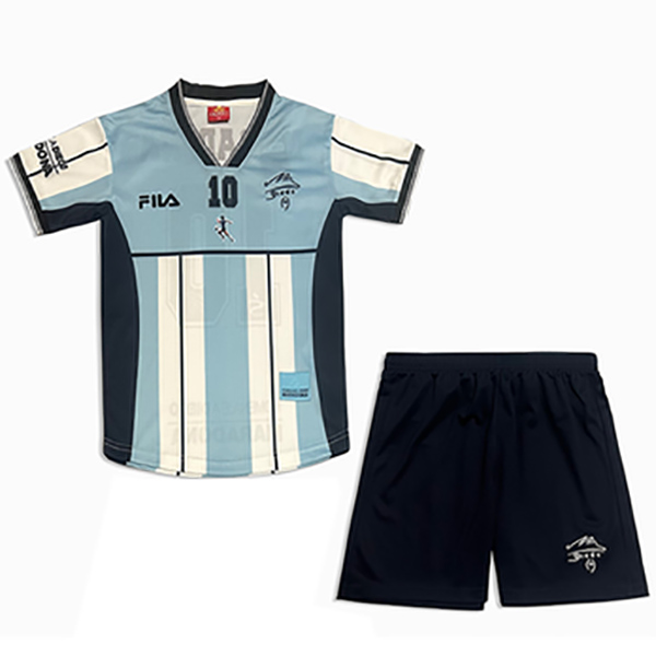 Argentina maillot de football rétro commémoratif pour enfants version spéciale MARADONA mini-chemise de football vintage pour enfants uniformes pour jeunes 2001