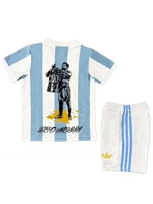 Argentina maillot de football pour enfants kit de football pour enfants deuxième maillot de football mini uniformes pour jeunes coupe Euro 2024