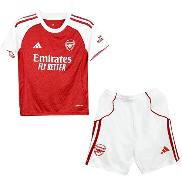 Arsenal maillot de football domicile pour enfants kit de football pour enfants premier mini-maillot de football uniformes pour jeunes 2025-2026