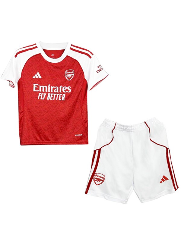 Arsenal maillot de football domicile pour enfants kit de football pour enfants premier mini-maillot de football uniformes pour jeunes 2025-2026