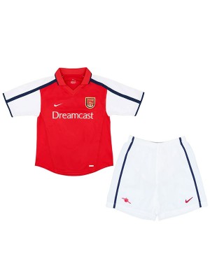 Arsenal maillot rétro domicile enfants mini-maillot uniforme jeunesse 2000-2002
