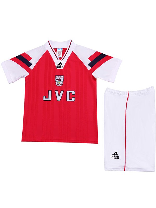 Arsenal maillot de football rétro pour enfants à domicile kit de football vintage pour enfants premier maillot de football mini uniformes pour jeunes 1992-1994