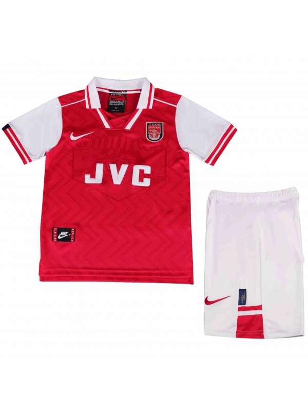 Arsenal maillot rétro pour enfants à domicile kit de football pour enfants vintage premier maillot de football mini uniformes pour jeunes 1996-1997