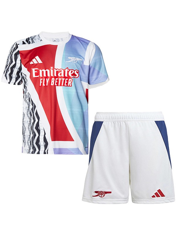 Arsenal kit d'entraînement de football spécial pour enfants, uniforme d'entraînement de football bleu rouge pour enfants, hauts de football pour jeunes, chemise de sport 2025-2026
