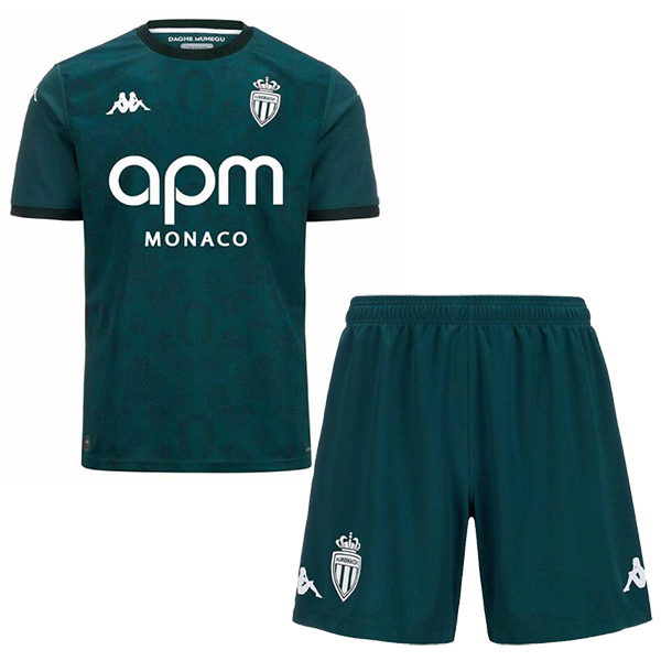 AS Monaco maillot de football pour enfants à l'extérieur maillot de football pour bébé deuxième mini-chemise de football pour enfants uniformes pour jeunes 2024-2025