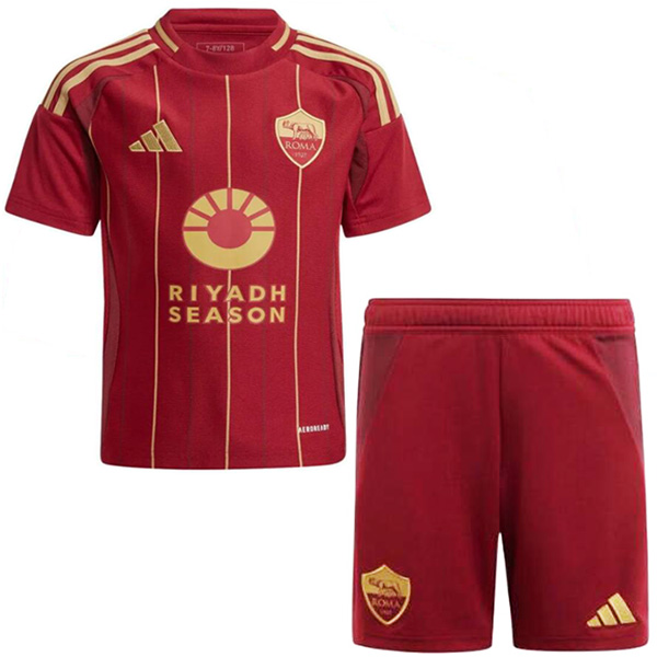 AS Roma maillot de football à domicile pour enfants de l' premier mini-maillot de football pour enfants uniformes pour jeunes 2024-2025