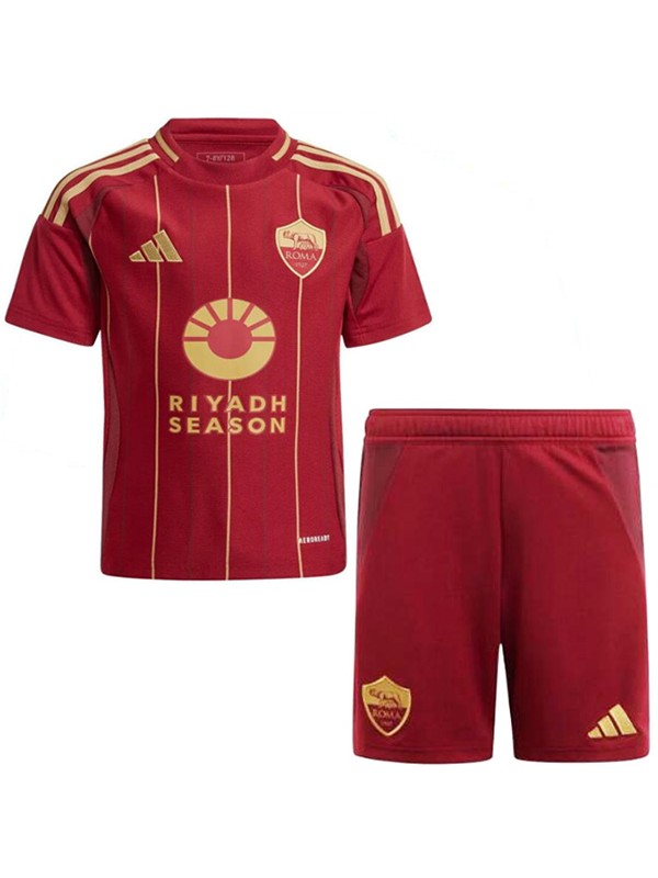 AS Roma maillot de football à domicile pour enfants de l' premier mini-maillot de football pour enfants uniformes pour jeunes 2024-2025