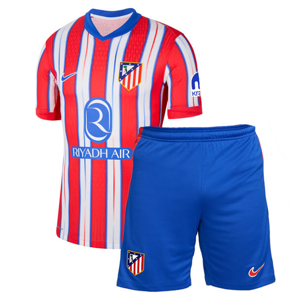 Atletico de Madrid maillot de football pour enfants à domicile maillot de football pour bébé premier mini-chemise de football pour enfants uniformes pour jeunes 2024-2025