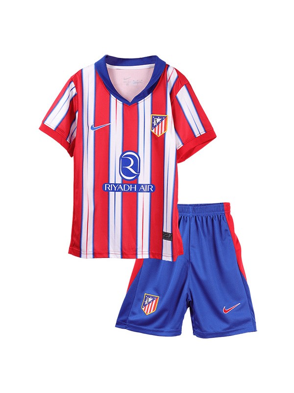 Atlético de Madrid maillot de football à domicile pour enfants kit de football mini-maillot de football pour enfants premier uniforme pour jeunes 2024-2025