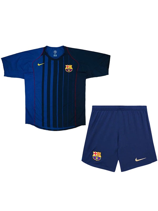 Barcelona maillot rétro extérieur enfants mini-maillot uniforme junior 2004-2005