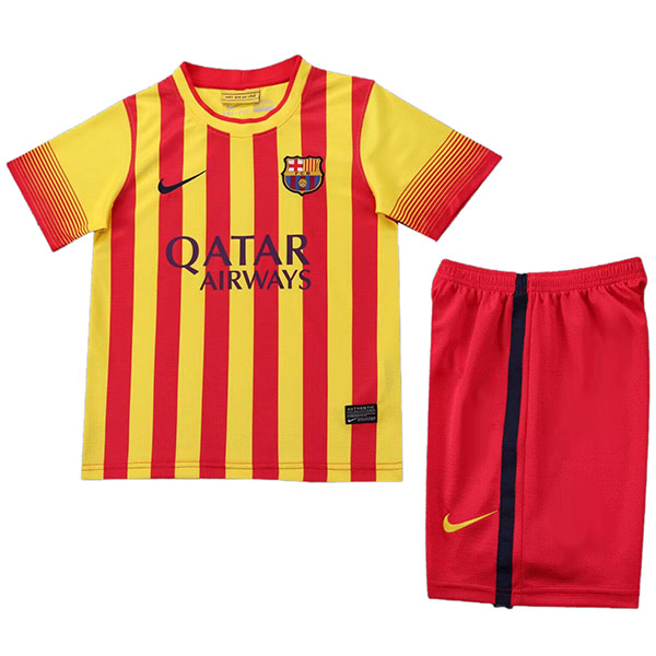 Barcelona maillot de football rétro extérieur pour enfants ensemble vintage pour enfants deuxième maillot de football uniformes pour jeunes 2013-2014