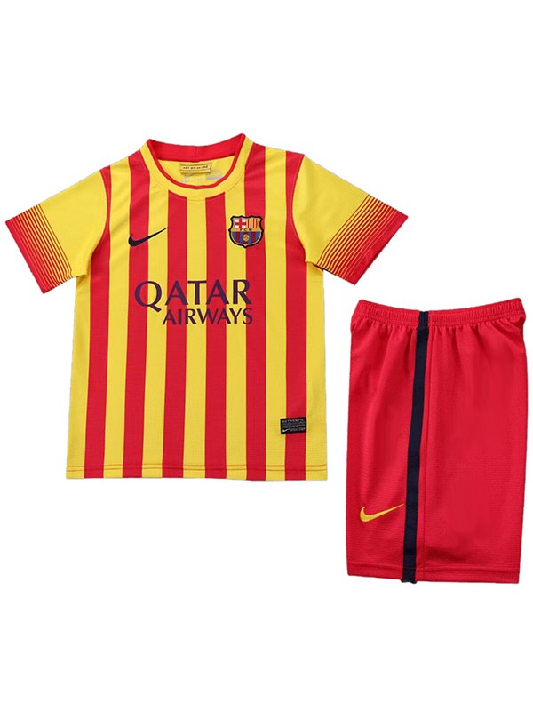 Barcelona maillot de football rétro extérieur pour enfants ensemble vintage pour enfants deuxième maillot de football uniformes pour jeunes 2013-2014