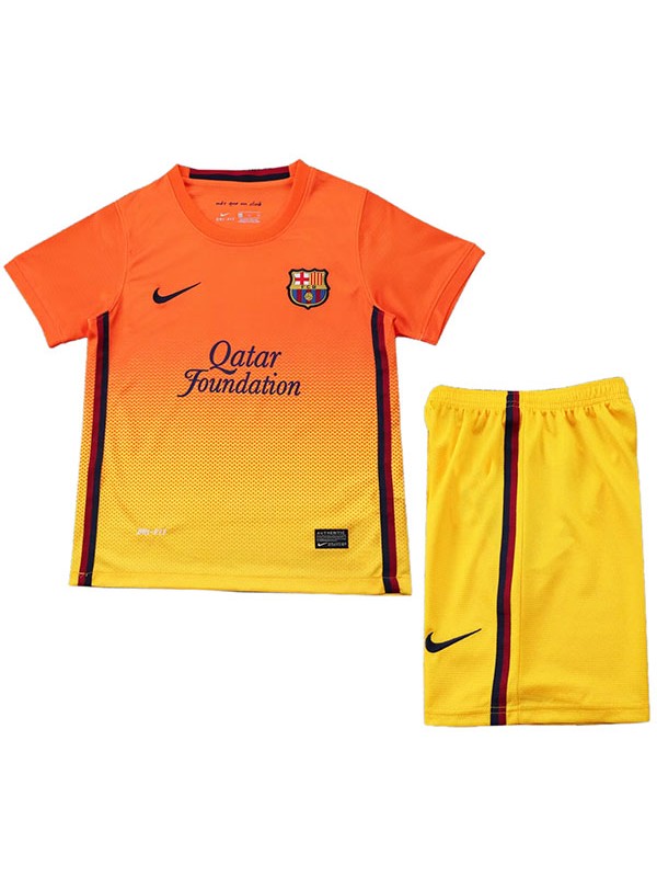 Barcelona maillot de football rétro extérieur pour enfants kit de football vintage deuxième mini-maillot de football uniformes pour jeunes 2012-2013