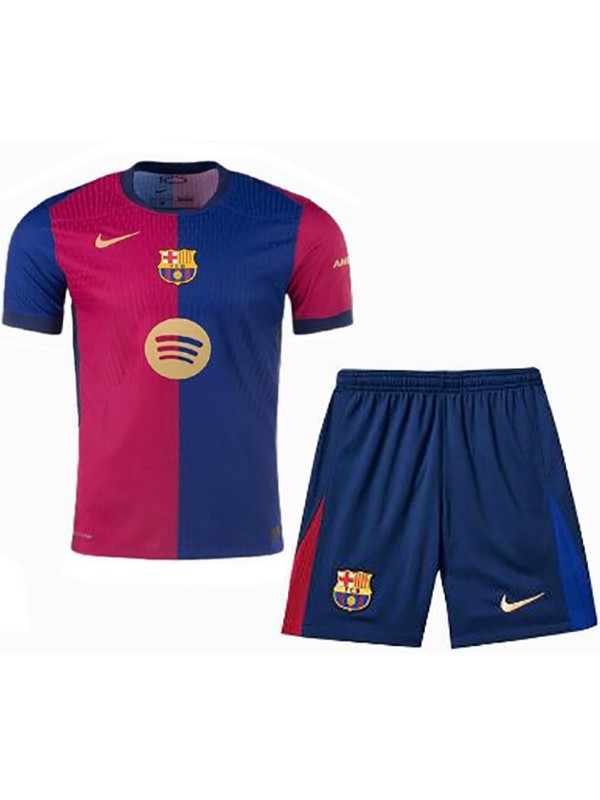 Barcelona maillot enfant domicile kit de football enfants premier mini-chemise de football uniformes pour jeunes 2024-2025